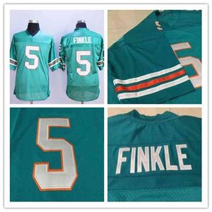 Chen37 Men's 5 Ray Finkle El as Ventura Jim Carrey Teal Green Movie Football Jerseys Camiseta Tamaño cosido S-4XL orden de mezcla