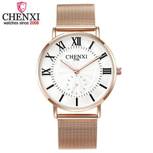 Chenxi Luxury Women's Women's Women's Montres Montres Hommes et Femmes Quartz-Watch Rose Gold Gold Inox Dames Quartz Montre-Bracelet Q0524