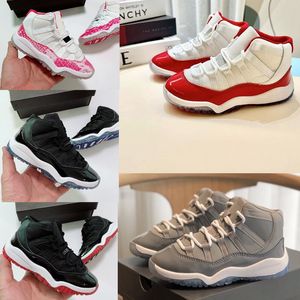 Cherry 11s Zapatos para niños Cool Grey 11 Sneaker Concord Space Jam Metallic Silver Pink Snakeskin Bred Legend Blue 72-10 Niños Niños Niñas Zapatos de baloncesto para niños pequeños