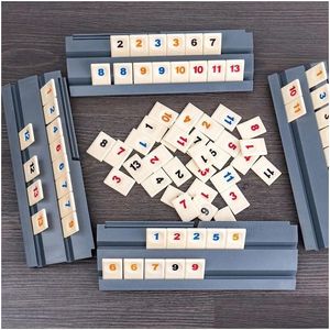 Jeux d'échecs Israel Tile Fast Move Tile Classic Board Game 2-4people Mahjong Digital Home Family Party Version Travel Drop Livraison SP OT6PN