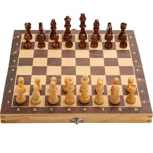Juegos de ajedrez Tablero de damas de madera Piezas de madera maciza Juego de rompecabezas plegable de alta gama 230419 Entrega directa Deportes al aire libre Mesa de ocio Dh1N6