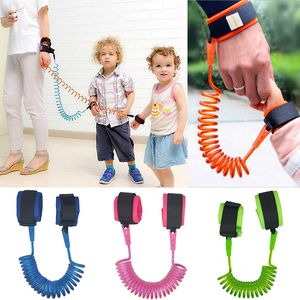 Niños Anti Lost Strap Carriers Slings Mochilas Child Kids Safety Wrist Link 1.5m Outdoor Parent Baby Leash Band Arnés para niños pequeños 4 colores M1281