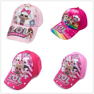 Gorra de béisbol con estampado de diseñador de muñecas de dibujos animados para niños, sombrero con visera con estampado de moda para niños y mujeres, ajustable zx021