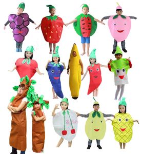 Enfants enfants Halloween fête dessin animé fruits légumes Costume Cosplay vêtements citrouille bananier pour garçon fille Q0910