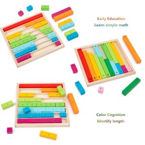 Enfants Montessori Math Toys Parish Color Cornitive Board Fractional Stick Arithmetic Lapping Educational Toys for Children