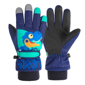 Mitaines pour enfants Gants de ski d'hiver pour enfants Gants coupe-vent pour enfants Plus Mitaines en velours Gants de neige chauds pour snowboard Ski Équitation Garçon Mitaine 231202