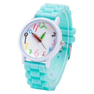 Reloj infantil de pulsera de moda con puntero de lápiz de cuarzo para niños y niñas de alta calidad.