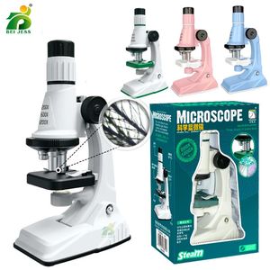 Ensemble de microscopes de poche pour enfants, Science biologique 200x 600x 1200x, laboratoire avec LED, Instruments raffinés, jouet éducatif Montessori 240131