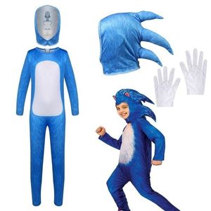 Niños Sonic the Hedgehog Videojuego Anime Cosplay Halloween Carnaval Fiesta Monos Máscara Disfraz para niños Dress Up251G