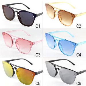 Lunettes de soleil pour enfants, verres de couleurs acidulées, miroir d'été pour bébé, Protection UV400, 20 pièces/lot, vente en gros, 3087