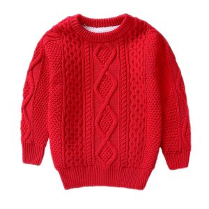 Vêtements d'hiver pour enfants, pull chaud pour bébés garçons et filles de 2 4 6 8 10 ans, pulls en cachemire, peluche à l'intérieur, veste ample tricotée