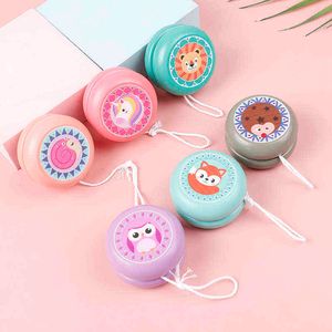 Niños Yoyo Ball Cute Animal Prints Yoyo Toys Fox Owl Hedgehog Snails Toys Kids Yo-Yo Creative Yo Toys para niños G1125