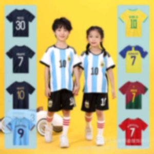 Jersey de football pour enfants ME23 West Club Jersey Set Coupe du monde Argentine Match Jersey Taille 10