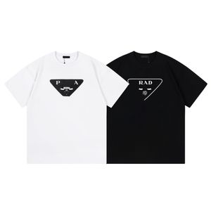 T-shirt pour enfants T-shirt d'été pour enfants à manches courtes Vêtements pour bébés Forme triangulaire classique Fille Garçon Chemise Clother avec lettres motif Tee 100-160 Noir Blanc