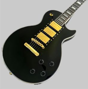 Boutique personnalisée, fabriquée en Chine, guitares électriques personnalisées de haute qualité, noires, pick-up trois pièces, livraison gratuite
