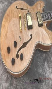 China OEM Shop 335 Guitare jazz creux matelassé Maple Wood Original Color Ship5526482