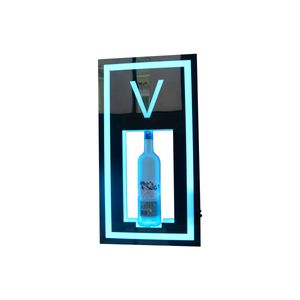 El glorificador de botella de champán con luz LED al por mayor de China refleja la exhibición de letreros de whisky, vodka y tequila recargables Fulcolor para eventos de bodas en clubes nocturnos