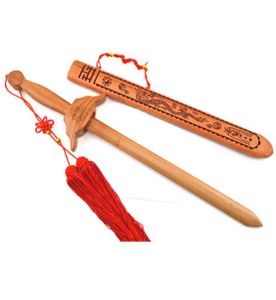 Arts martiaux chinois Kung Fu Tai Chi Peach Wood Sword Practice Performance Performance Decoration Collection Outdoor Sports Kids Toy 8372398