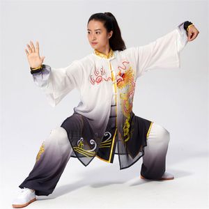 Chinois Tai chi vêtements Kungfu uniforme Taijiquan compétition vêtement broderie Qigong kimono pour femmes hommes fille garçon enfants adul2217