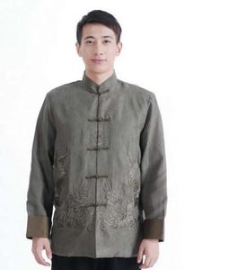 Veste de kung fu pour hommes, tradition chinoise, costume Tang, manches longues, Double Dragon, taille M L XL XXL XXXL, livraison gratuite