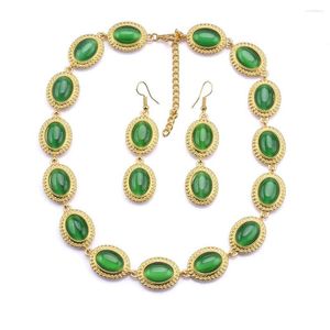 Collier ras du cou en strass cristal vert pour femmes, ensemble de bijoux à grand bavoir, 2023