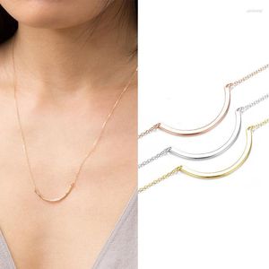 Gargantilla Moda Mujer Declaración Collar de acero inoxidable para cadena delgada simple Color dorado Diseñador de lujo
