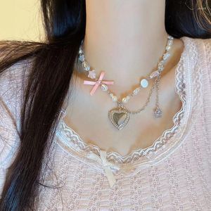 Collier ras du cou en perles de cristal pentagramme pour femmes, romantique français, scintillant, exquis, mode esthétique, léger, charmes de luxe, cadeaux féminins