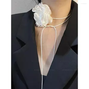 Choker Getpring Women Collier 2024 Fashion Elegant All Match Wax Line Jewelry for Lace Up Flower Girl Accessories
