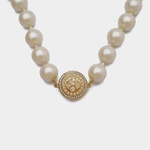 Gargantilla JBJD, joyería Vintage, botón magnético redondo, collar de perlas artificiales para mujer, regalo para mujer e hija