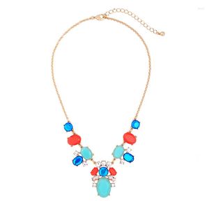 Collier ras du cou ovale Imitation pierres précieuses pour femmes, achats en ligne, bijoux géométriques à la mode indienne