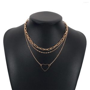 Choker Simple Metal Multi-layer Pendant Women's Cold Style Niche Temperament Geometric Circle Necklace