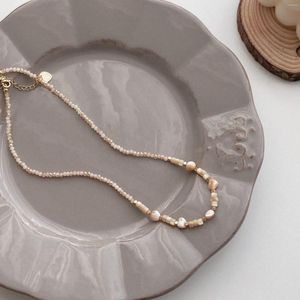 Tour de cou en gros 5/10 pc 2023 Est coquille naturelle perle irrégulière gris pierre colliers de perles pour fille femme accessoires modernes
