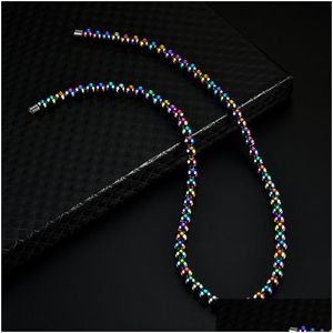 Gargantillas Rainbow Magnet Beads Collares Collar Mujeres Hombres Joyería de moda Will And Sandy Drop Delivery Colgantes Dhzlf