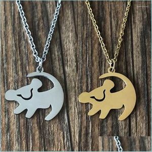 Chokers Remember Who You Are Letters Choker Long Chain Fashion Jewelry Women Gift The Lion King Simba Necklace Stainless Steel Llis2 Dhhut