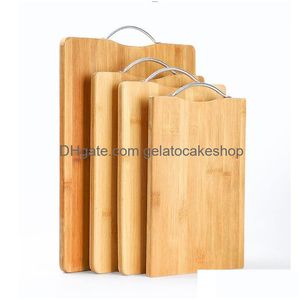 Planches à découper en bois de bambou épais et résistant, planche à découper pour bébé, Classification des aliments, pain, légumes, fruits coupés, cuisine Drop Del Dhoxd