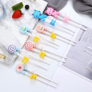 Chopsticks 1 Pair Baby Learning Training Cartoon Animal Beginner Chopstick Tableware Kids Eating Helper Tools