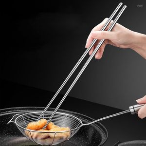 Chopsticks 36cm Pot 304 Stainless Steel Lengthened Fried Household Metal Anti Slip