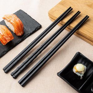 Baguettes 5 paires de fleurs de cerisier japonaises réutilisables coréens adultes bâtonnets de Sushi bambou Sakura lavable au lave-vaisselle