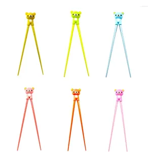 Palillos 6Pair Multi color Lindo oso de aprendizaje para niños Niños Regalos de aprendizaje de palillo chino