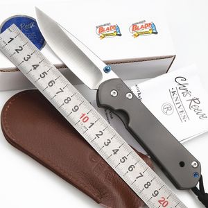 Chris Reeve Sebenza 21 CR Cuchillos plegables D2 titanio Mango mercerizado Acampar al aire libre Caza Supervivencia Cuchillos de bolsillo Utilidad 21th EDC Tools