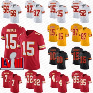 Patrick Mahomes Travis Kelce Isiah Pacheco camiseta de fútbol Rashee Rice Nick Bolton Kadarius Toney Creed Humphrey Chris Jones Rashee Rice Sneed Harrison Butker