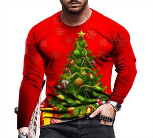 Noël 3D Impression à manches longues Sweater sans capuche Christmas Big Beard Old Man Tree Migne Monster Match Match Clothing6440757