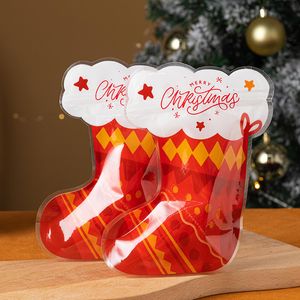Biscuits de bonbons de Noël Stand Up Ziplock Bag Gift Bags Foil Candy Stocking Bags Refermable Treat Bags Bake Supplies MJ0808