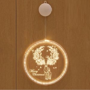 Decoración navideña, iluminación LED colgante 3D creativa para decoración del hogar, decoraciones para fiestas de bodas, material acrílico