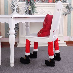 Table de décoration de Noël Jambes Couverture Chaise Couvre-pieds Couvertures de l'ornement Année de nouvelles Festival Décor pour les fournitures de fête à la maison