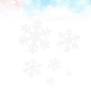 Decoraciones navideñas 18 Uds. Decoración de copos de nieve simulan adornos de ventana de vidrio diseño de escena de nieve decorativo para centro comercial