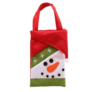 Decoraciones navideñas 1 unid Hermosas bolsas de regalo Caramelo Dulce Trato Bolso portátil para fiesta Decoración del hogar1