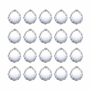 Décorations de Noël 20mm clair Feng Shui Crystal Ball Prisms Pendentif Suncatcher suspendu boules de prisme à facettes paquet de 20 livraison directe Dhnwm