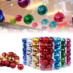 Décorations de Noël 24 pc Joyeux Boule 3/4 cm Ornement D'arbre De Noël Pendentif Suspendu Fête Décoration De La Maison Nouvel An Cadeau 2022 bolas de navidad Y2209