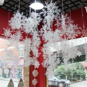 Decoraciones navideñas 30 piezas grandes copos de nieve año guirnaldas decoración del hogar adornos árbol de Navidad colgante brillo copo de nieve decoración DIY